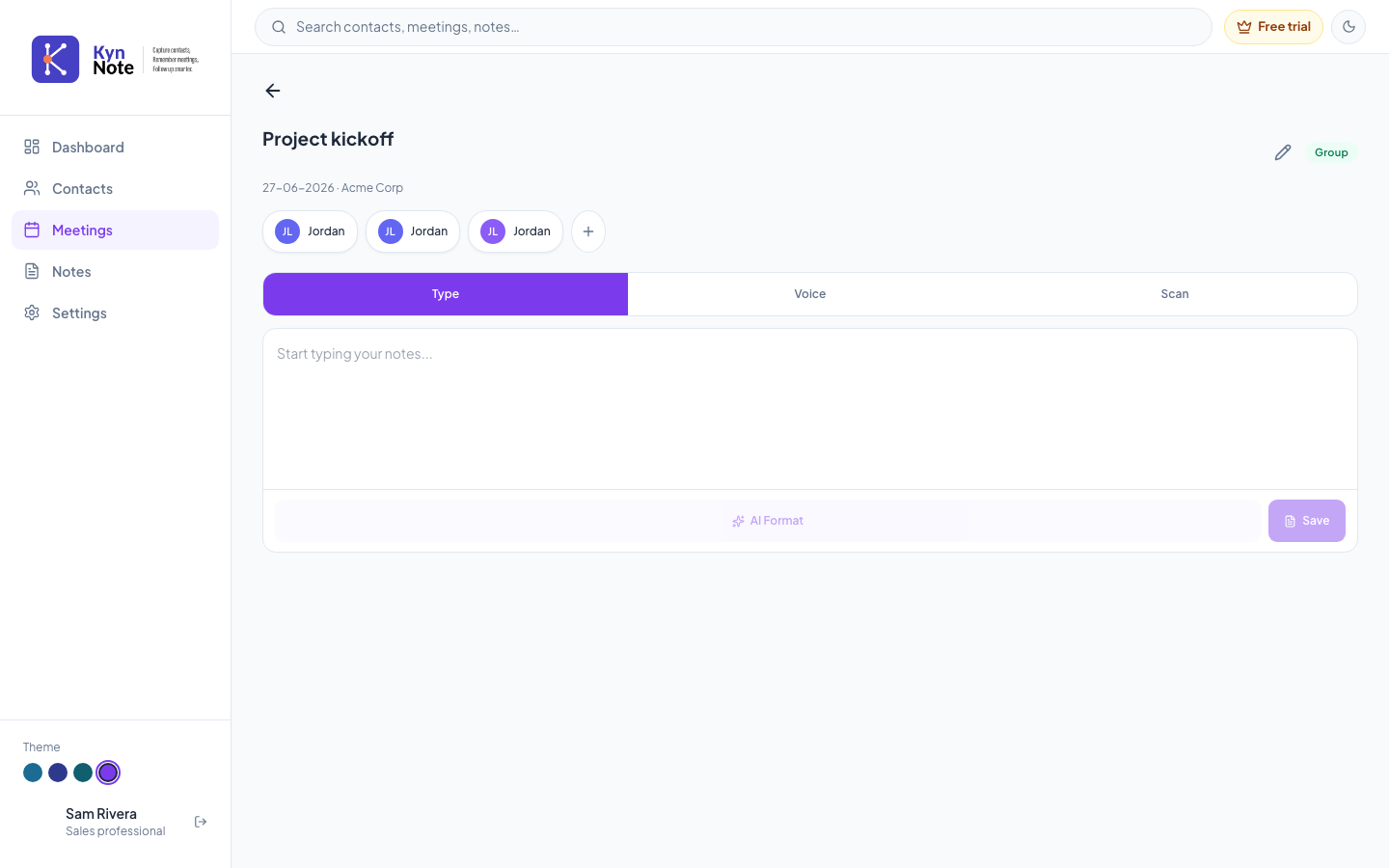 Meeting Details — desktop