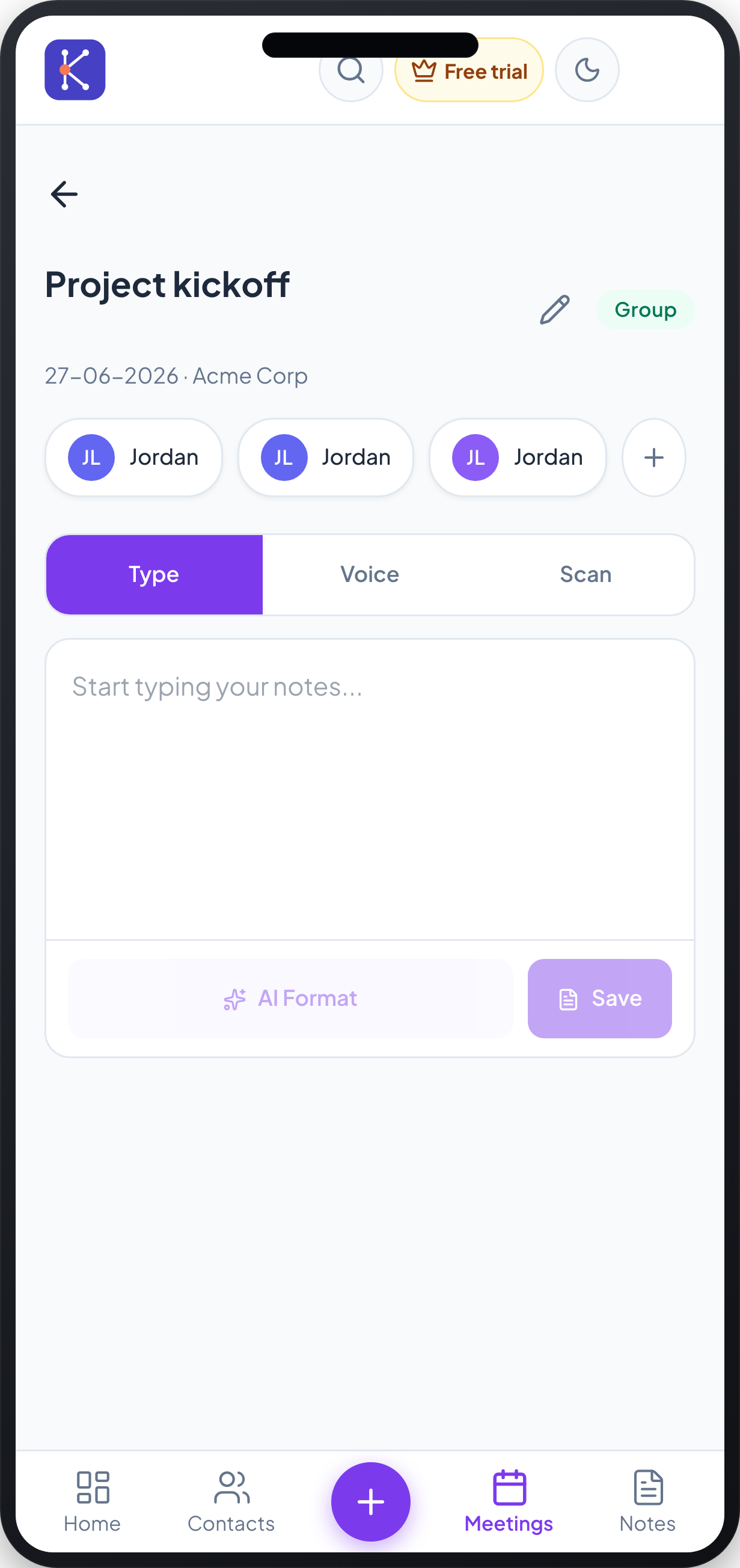Meeting Details — mobile