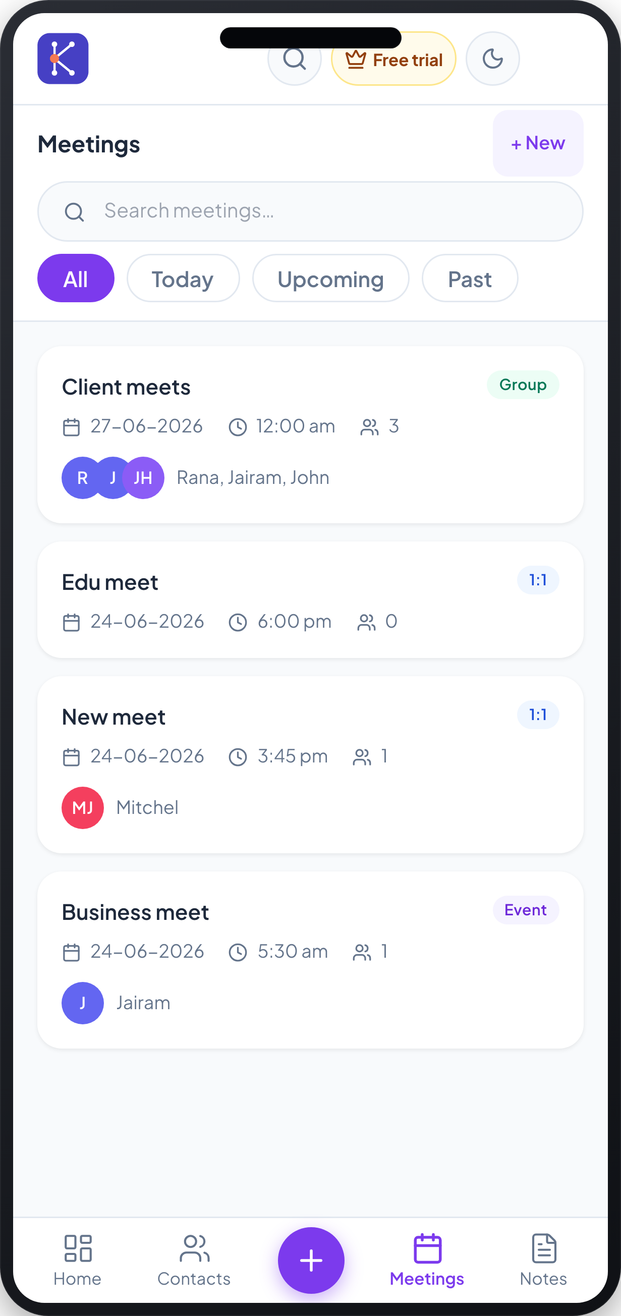 Meetings — mobile